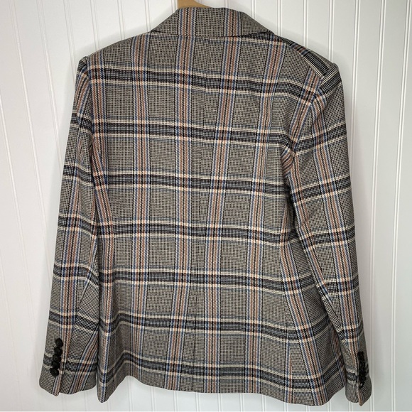 Veronica Beard Plaid Miller Dickey Jacket Black Multi - Picture 6 of 10
